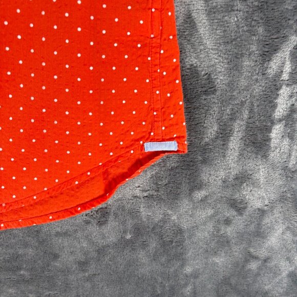 Bonobos Shirt Men XL Slim Fit Orange Polka Dot Button Up Short Sleeve Summer - Picture 5 of 14